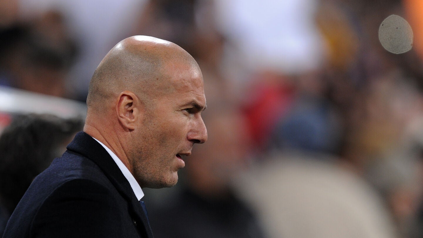 Zidane en un partido con el Real Madrid