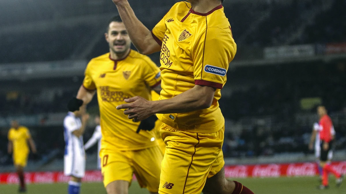 Ben Yedder celebra un gol Ben Yedder celebra un gol
