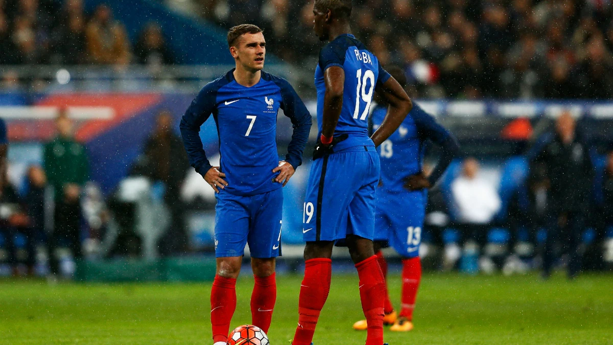 Griezmann, con Pogba Griezmann, con Pogba