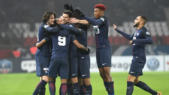 El PSG celebrando uno de los goles frente al Bastia El PSG celebrando uno de los goles frente al Bastia