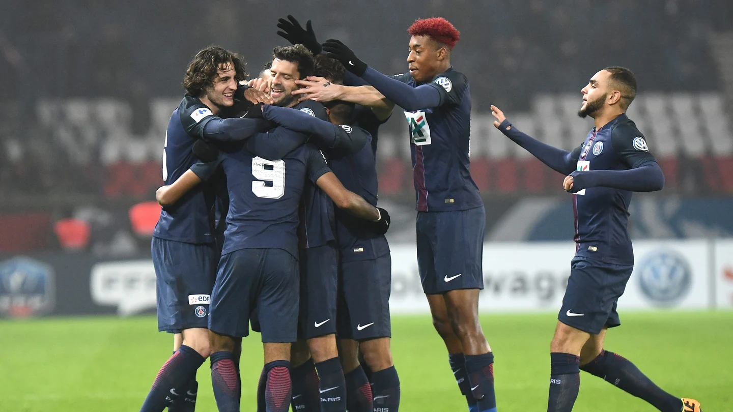 El PSG celebrando uno de los goles frente al Bastia El PSG celebrando uno de los goles frente al Bastia