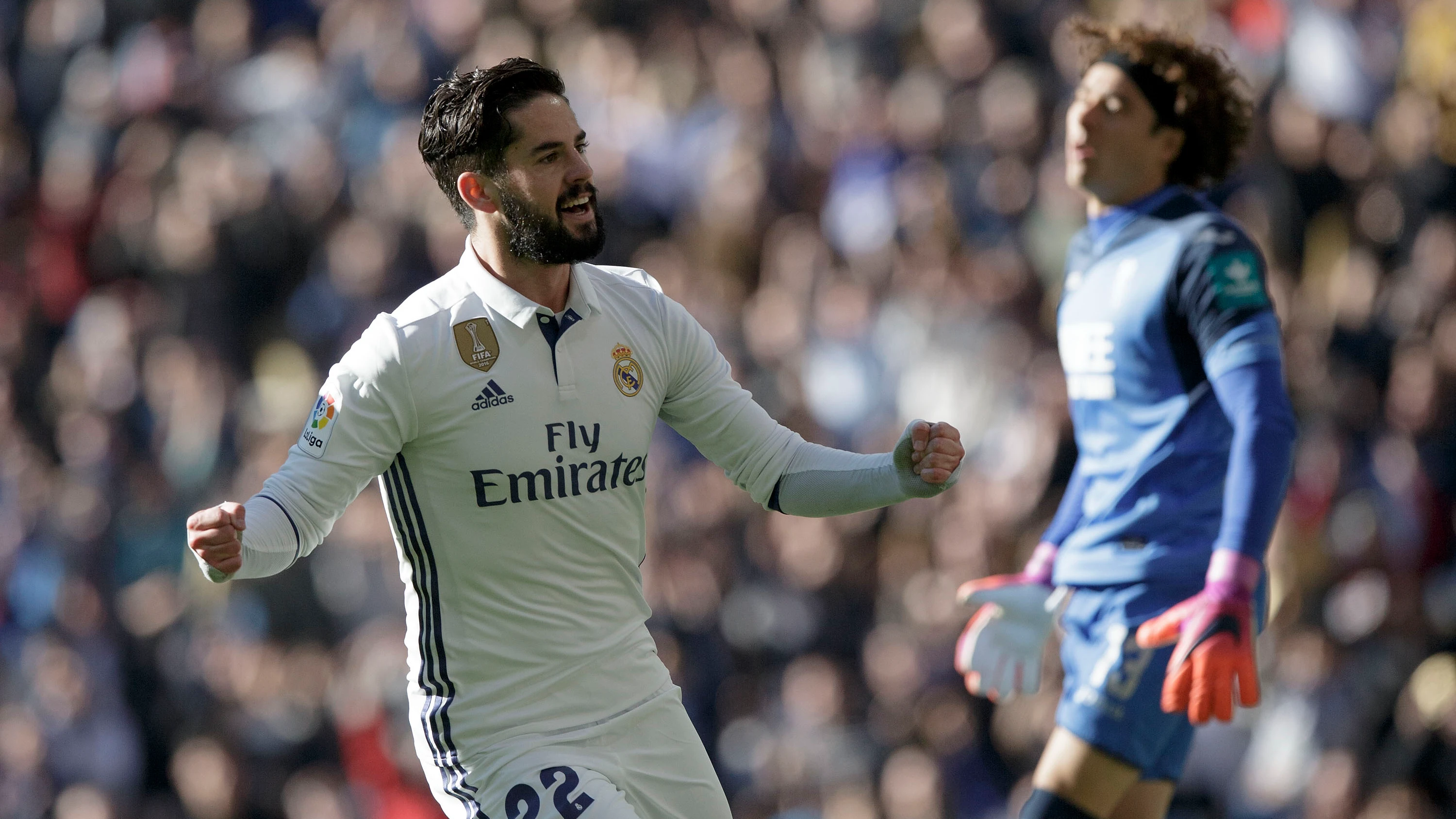 Isco celebrando un gol Isco celebrando un gol