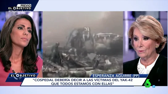 Frame 17.005298 de: Esperanza Aguirre, sobre el Yak-42: "Me parece que tenemos que pedir perdón todos, el Gobierno y el PP" Frame 17.005298 de: Esperanza Aguirre, sobre el Yak-42: "Me parece que tenemos que pedir perdón todos, el Gobierno y el PP"