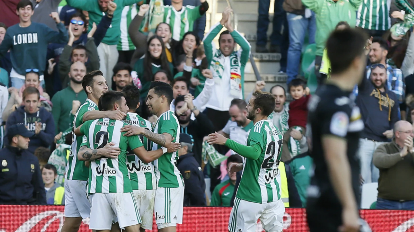 El Betis celebra un gol El Betis celebra un gol