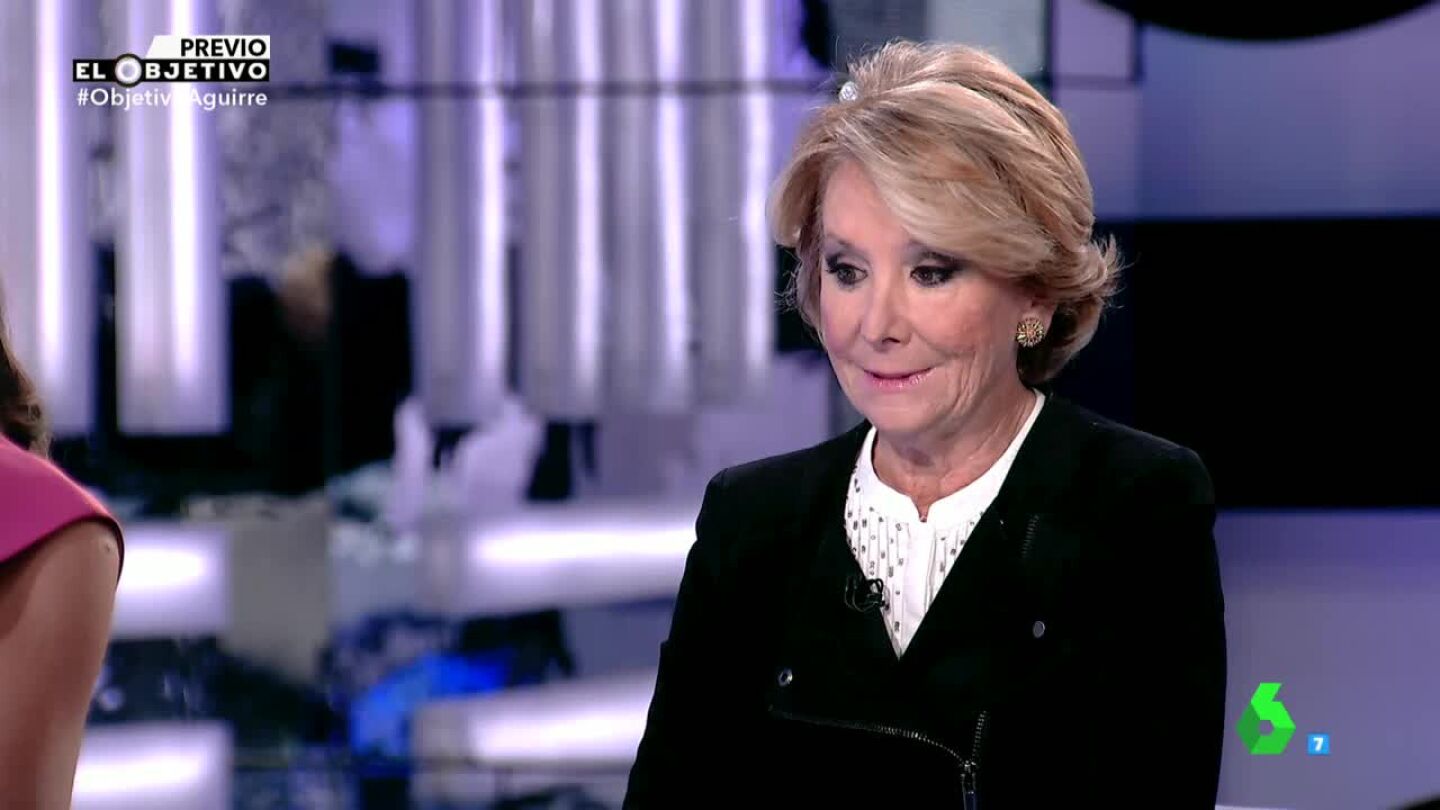 Esperanza Aguirre, portavoz del PP de Madrid, en El Objetivo