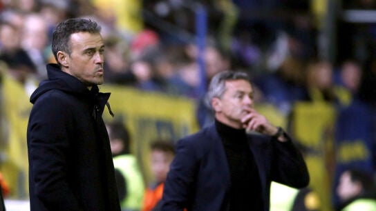 Luis Enrique durante el partido frente al Villarreal