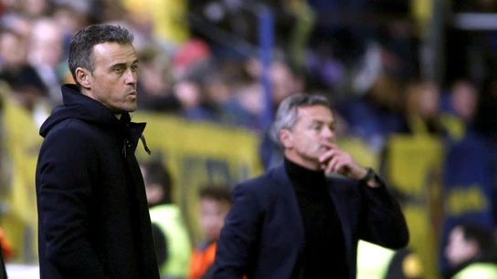 Luis Enrique durante el partido frente al Villarreal Luis Enrique durante el partido frente al Villarreal