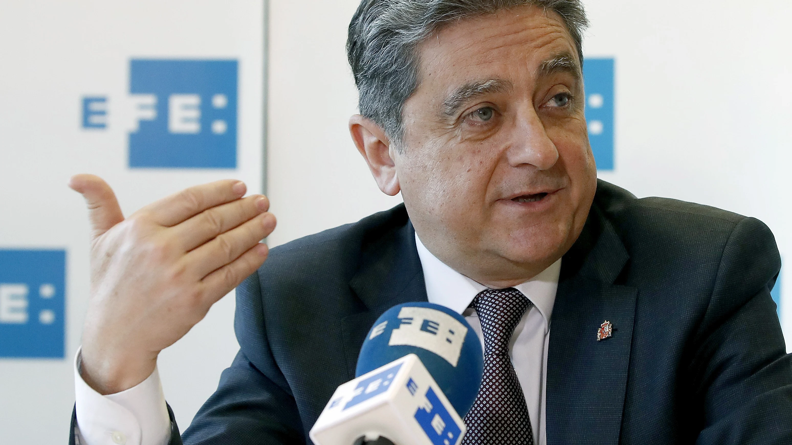 El delegado del Gobierno en Cataluña, Enric Millo, durante una entrevista con Efe El delegado del Gobierno en Cataluña, Enric Millo, durante una entrevista con Efe