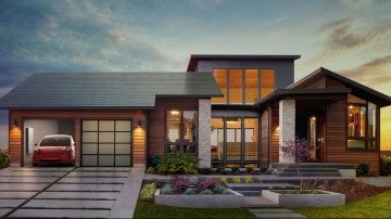Imagen promocional del tejado solar de Tesla