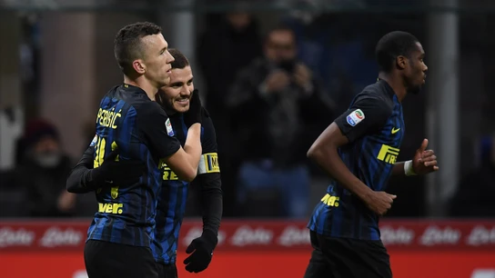 Perisic celebra un gol con Icardi Perisic celebra un gol con Icardi