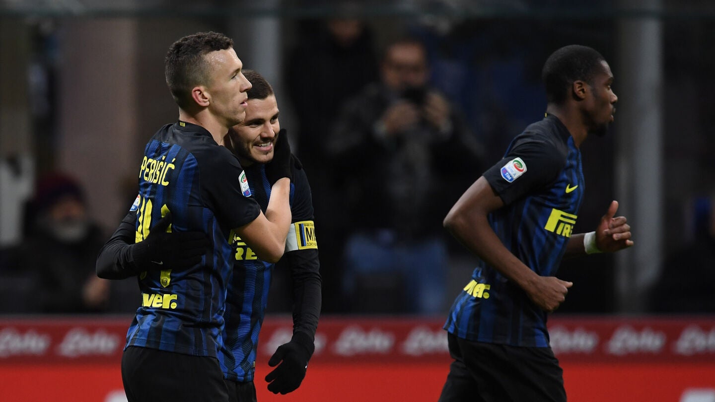 Perisic celebra un gol con Icardi
