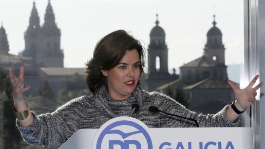  La vicepresidenta del Gobierno, Soraya S&aacute;enz de Santamar&iacute;a