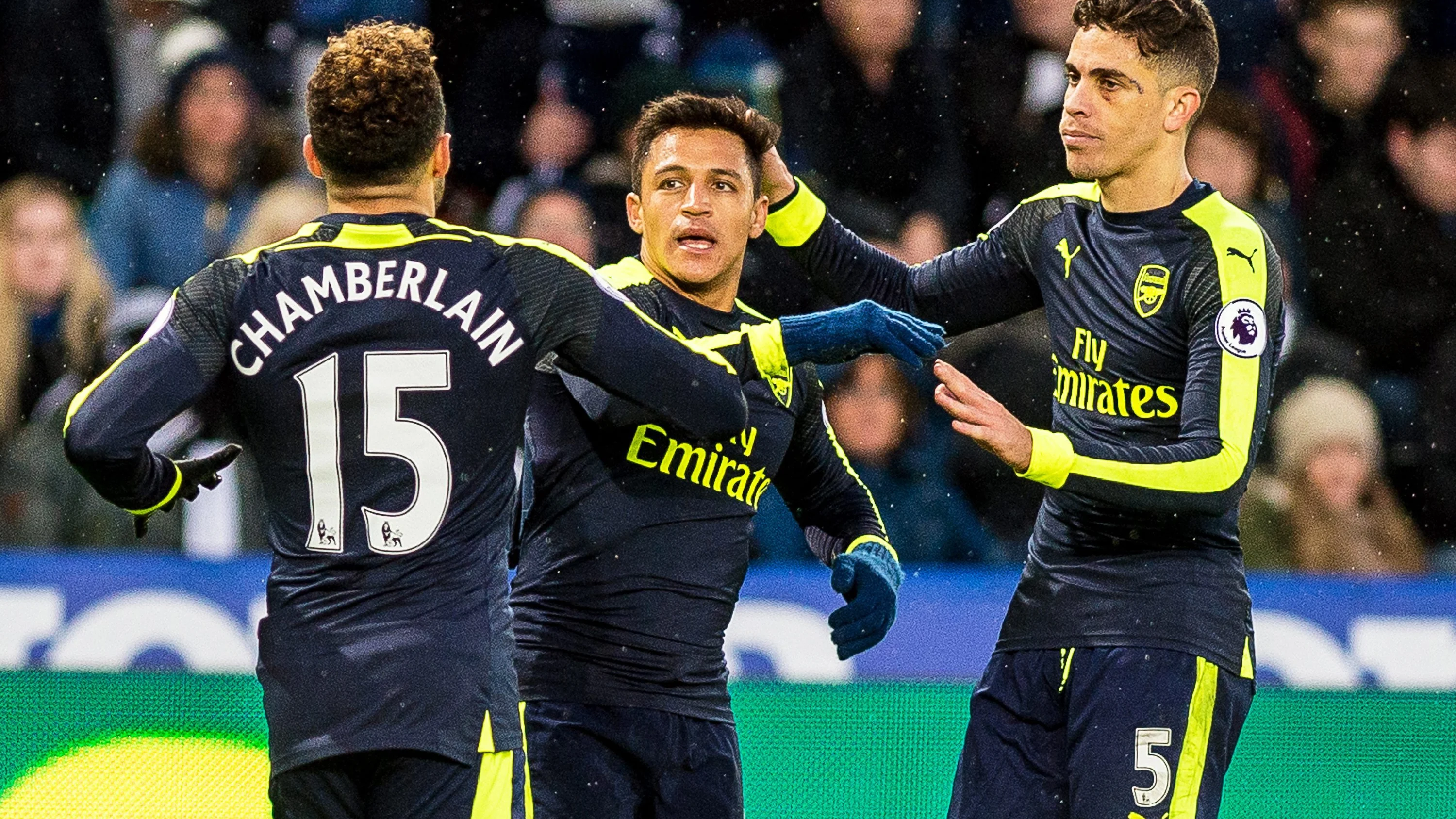 Los jugadores del Arsenal celebrando un gol