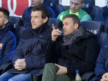 Luis Enrique, junto a Unzúe Luis Enrique, junto a Unzúe