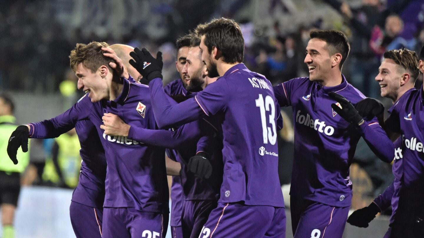 La Fiorentina celebrando un gol 
