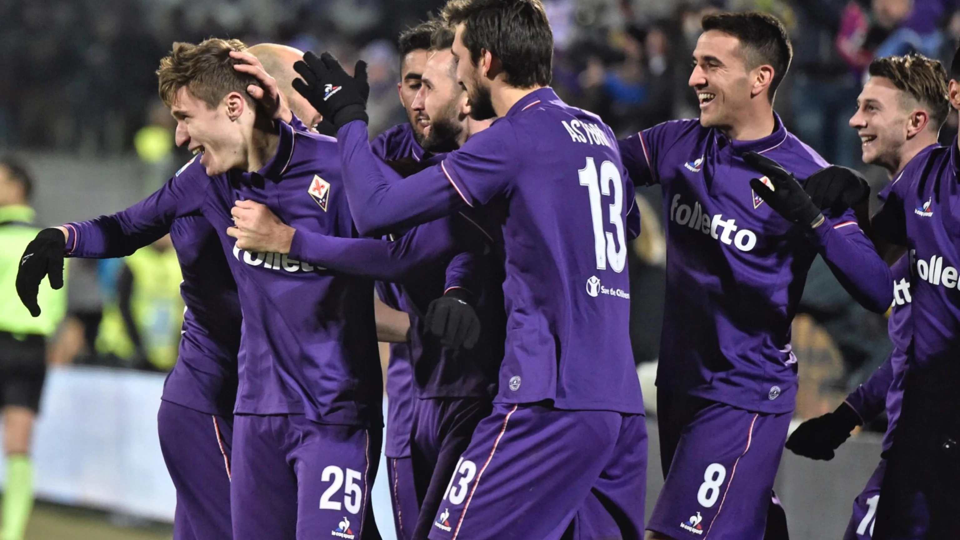 La Fiorentina celebrando un gol 