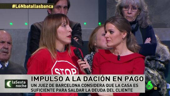 Natalia pide al banco la daci&oacute;n en pago