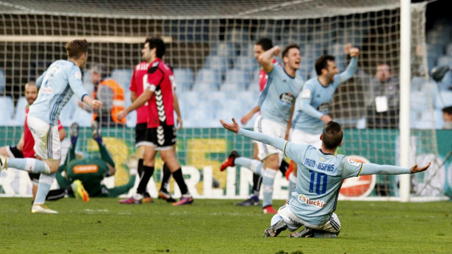 El Celta celebra un gol ante el Alav&eacute;s