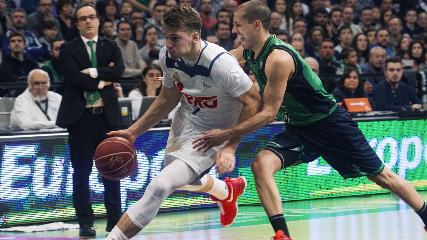 Instantes del partido entre el Joventut y el Real Madrid