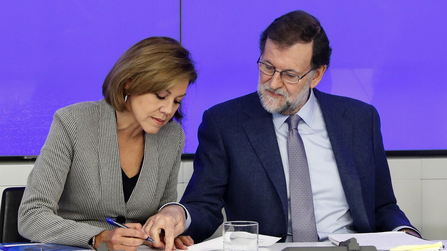Mar&iacute;a Dolores de Cospedal y Mariano Rajoy