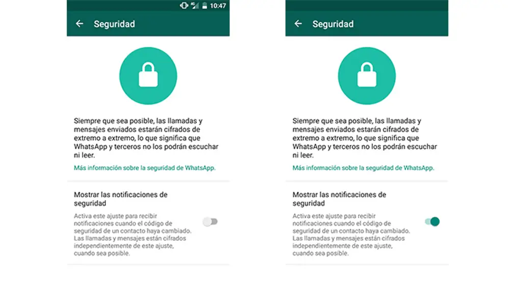 Seguridad en Whatsapp