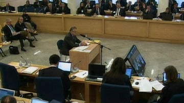 Luis Bárcenas declarando durante el juicio de Gürtel