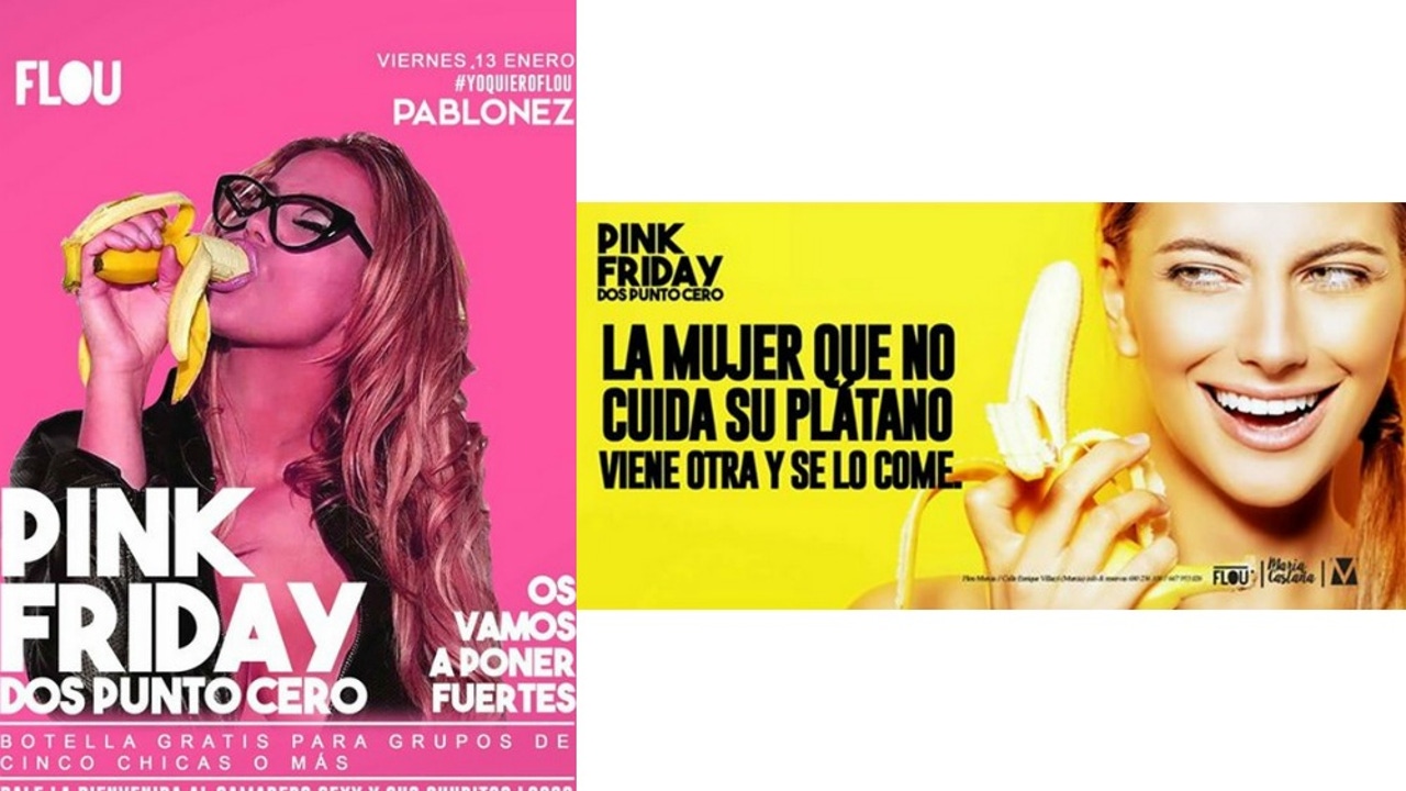 Un anuncio machista de una discoteca de Murcia la polémica: "La que no cuida su plátano, viene otra y se lo come"