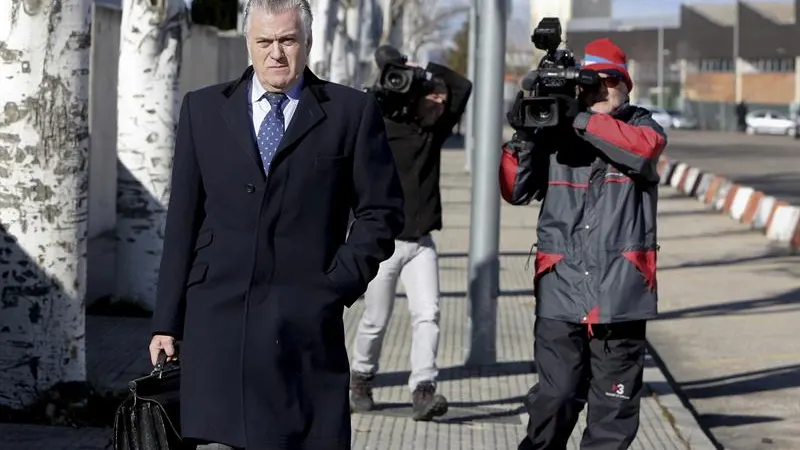 Luis Bárcenas, a su salida de la Audiencia Nacional