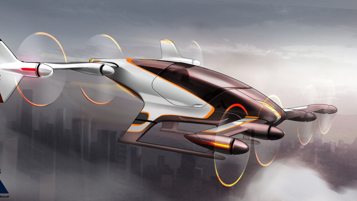 Ilustraci&oacute;n del taxi a&eacute;reo de Airbus