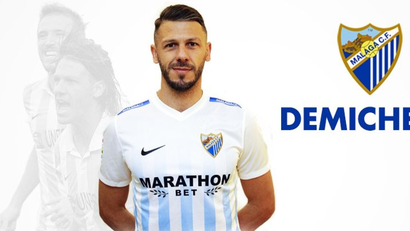 Mart&iacute;n Demichelis con la camiseta del M&aacute;laga
