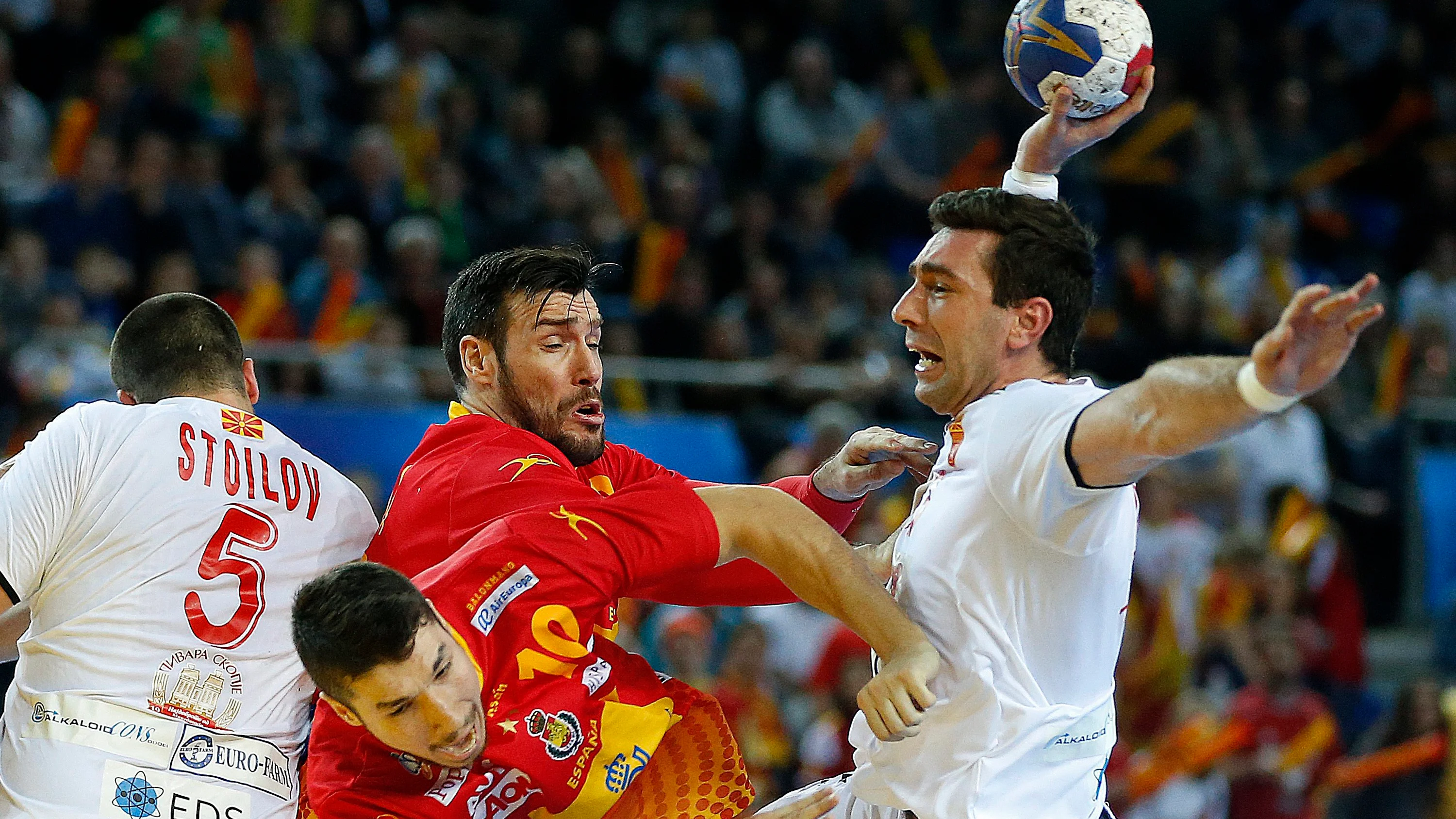 Los Hispanos en el partido frente a Macedonia