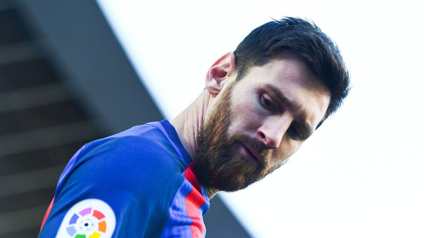 Leo Messi, durante un partido con el Barcelona