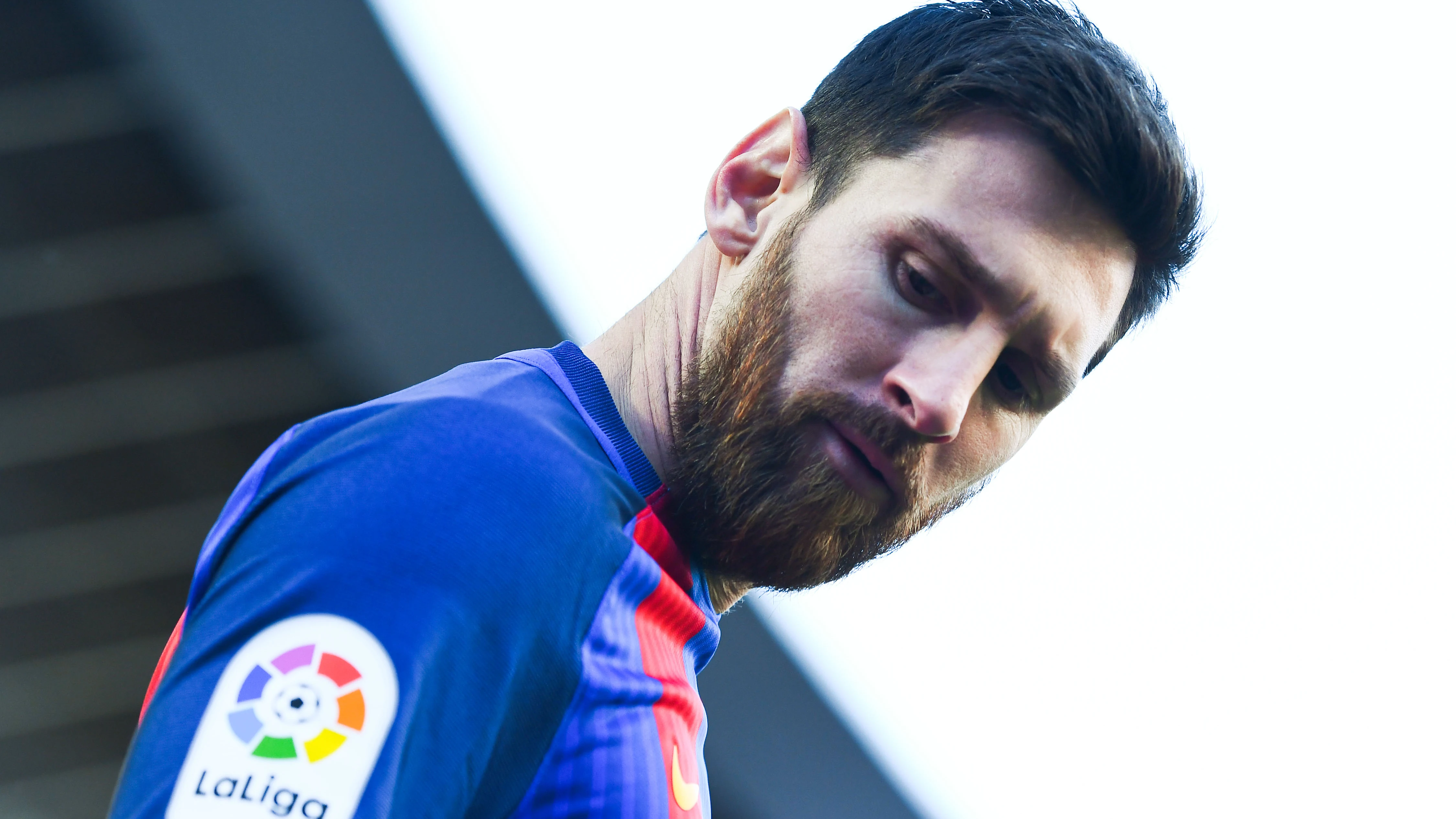 Leo Messi, durante un partido con el Barcelona