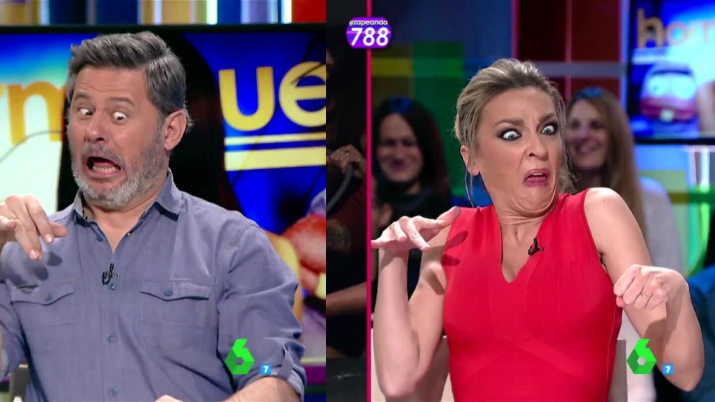 Las caras de Miki Nadal y Anna Simon