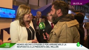 Frame 164.230483 de: Yélamo intenta que Susana Díaz responda a la pregunta del millón: ¿va a presentarse a la Secretaría General del PSOE?