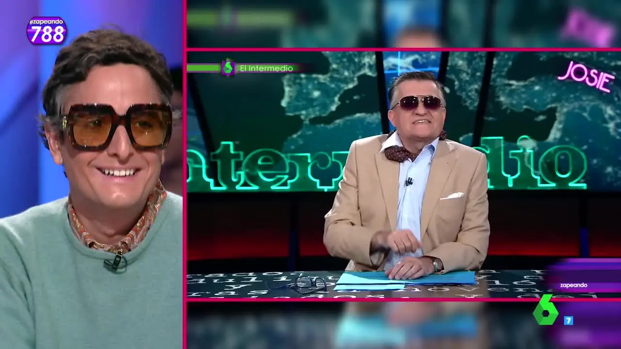 Josie ve la imitación que Wyoming hizo de él en El Intermedio