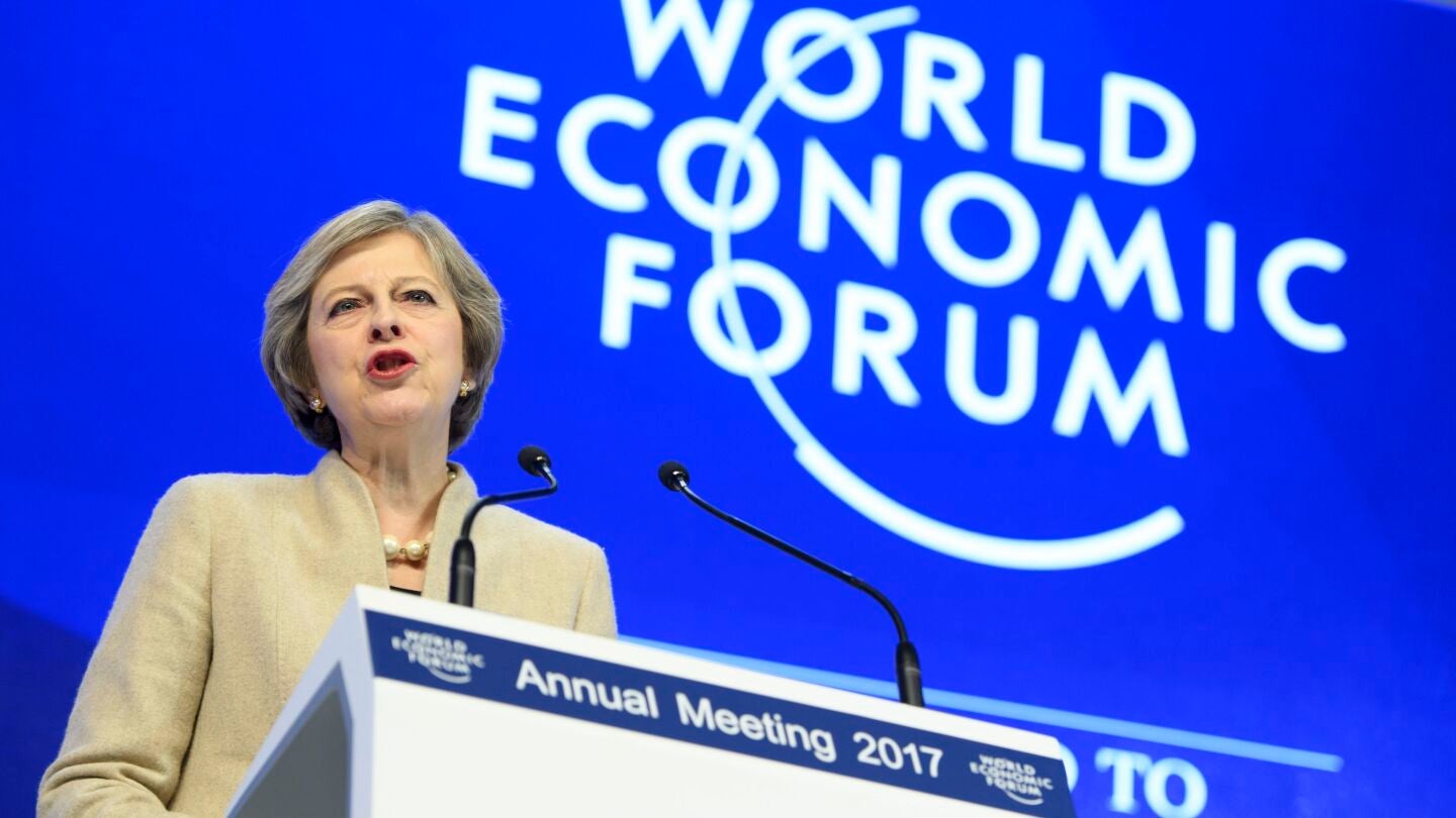 Theresa May en el Foro Econ&oacute;mico Mundial de Davos