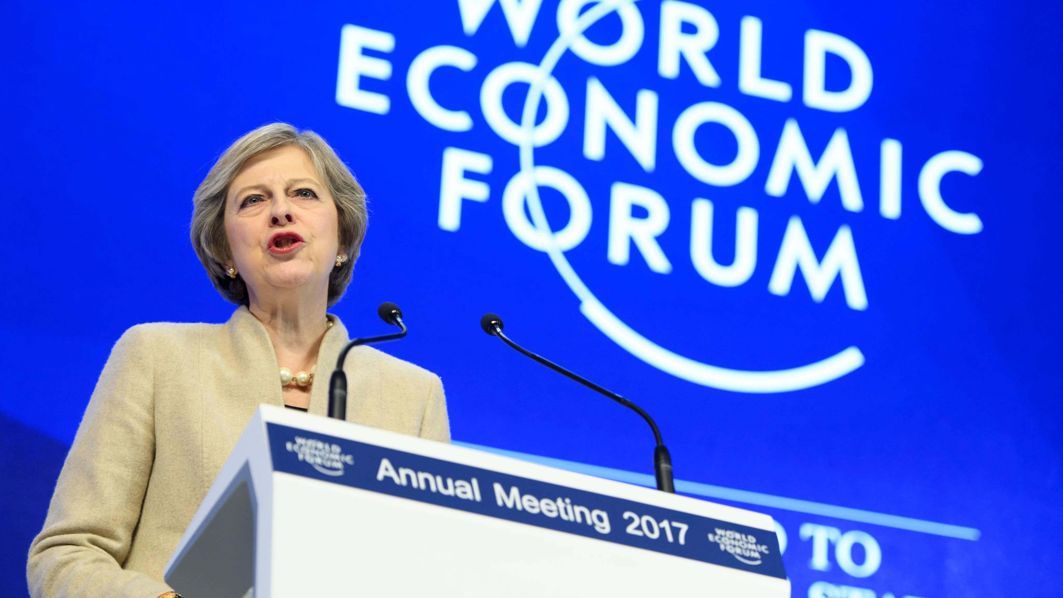 Theresa May en el Foro Económico Mundial de Davos