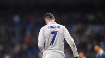 Cristiano Ronaldo, cabizbajo durante el partido contra el Celta de Vigo