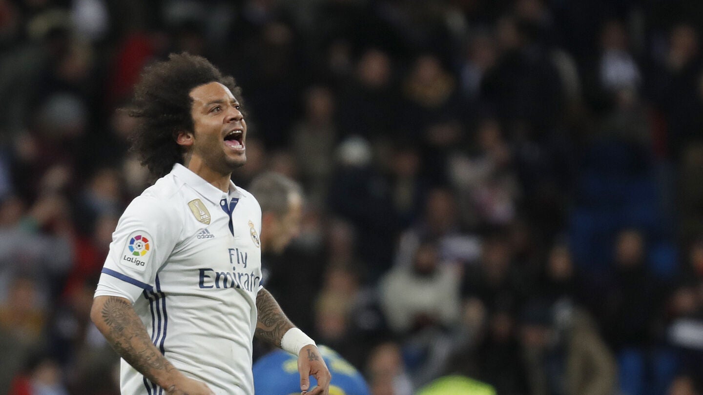 Marcelo en el partido de Copa frente al Celta