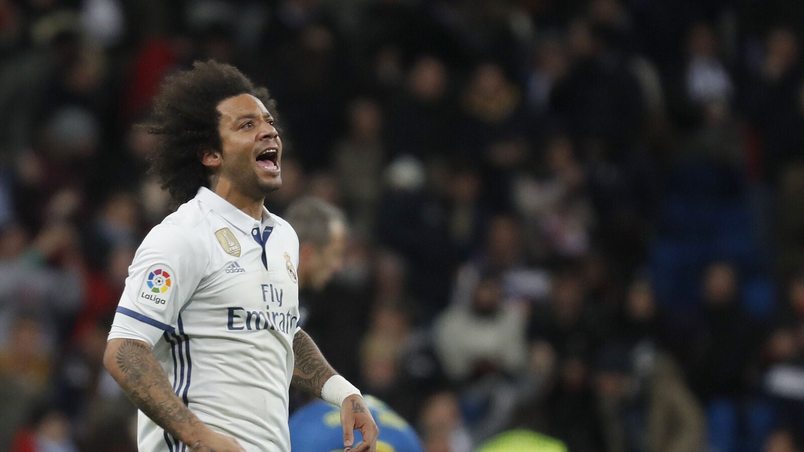Marcelo en el partido de Copa frente al Celta