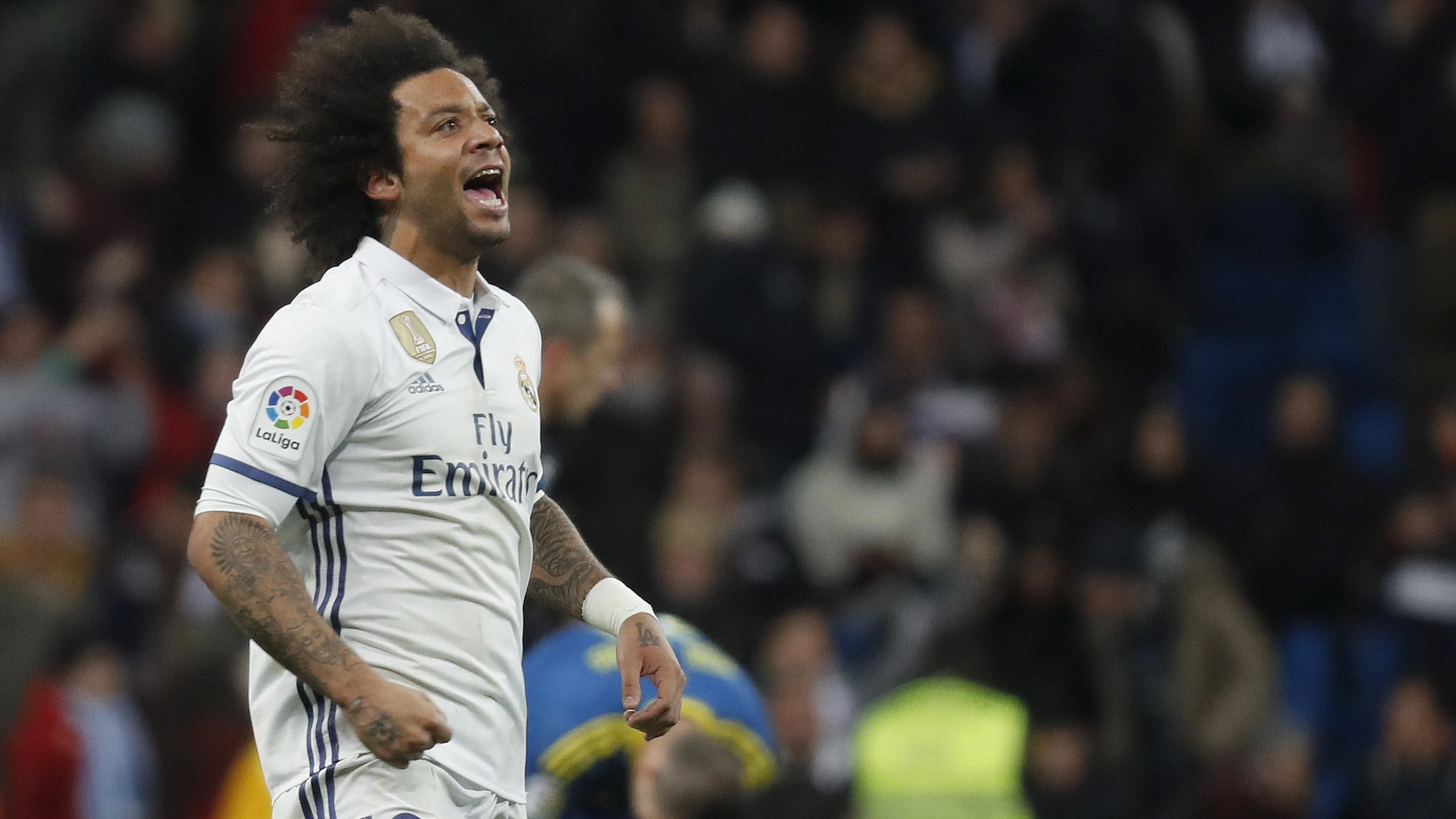 Marcelo en el partido de Copa frente al Celta