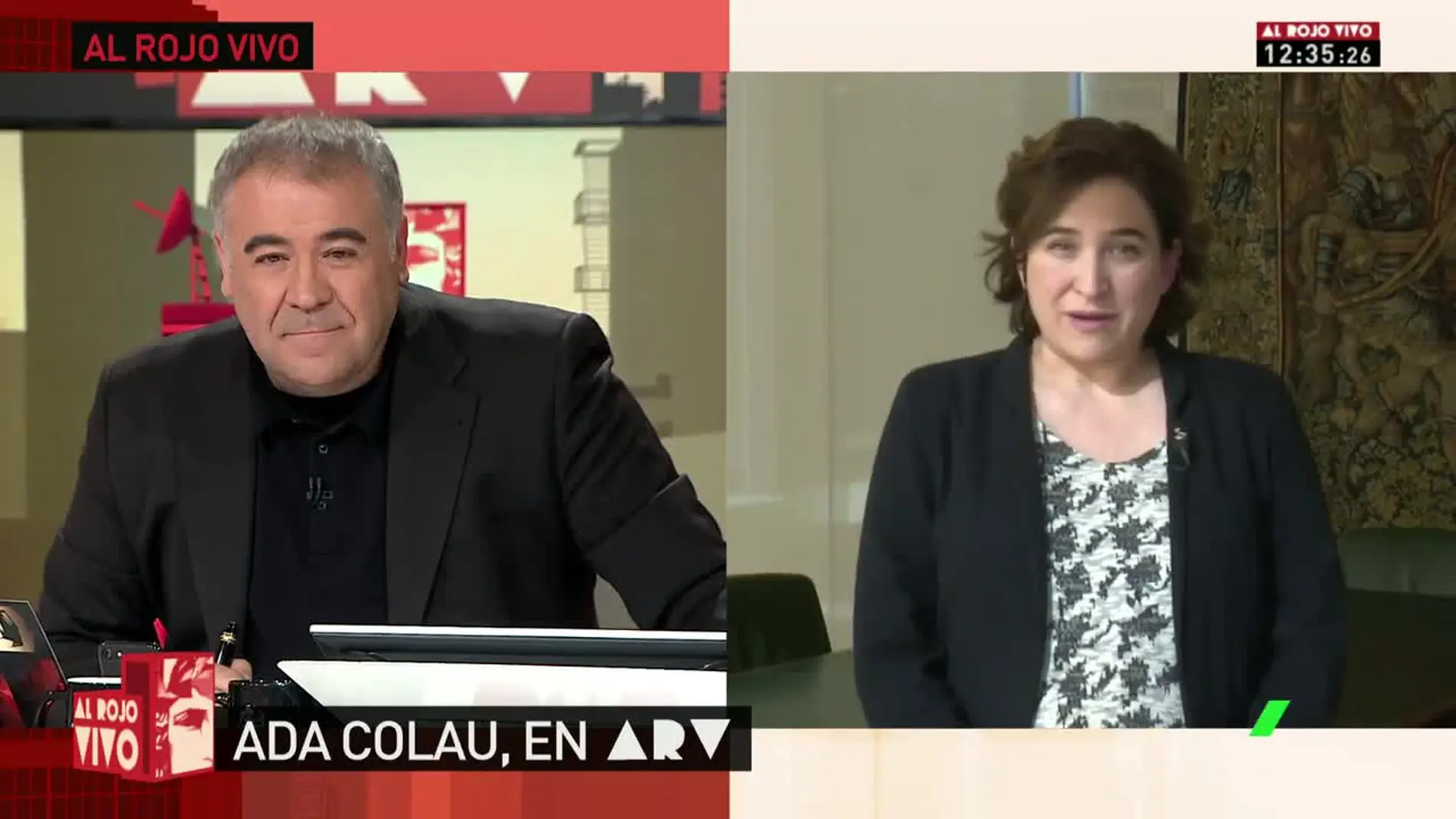 La alcaldesa de Barcelona, Ada Colau, en ARV