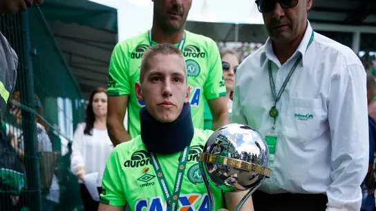 El portero Jackson Follmann, superviviente del accidente del Chapecoense El portero Jackson Follmann, superviviente del accidente del Chapecoense