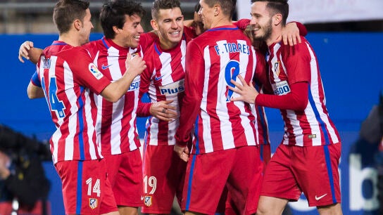 El Atl&eacute;tico celebra el empate contra el Eibar