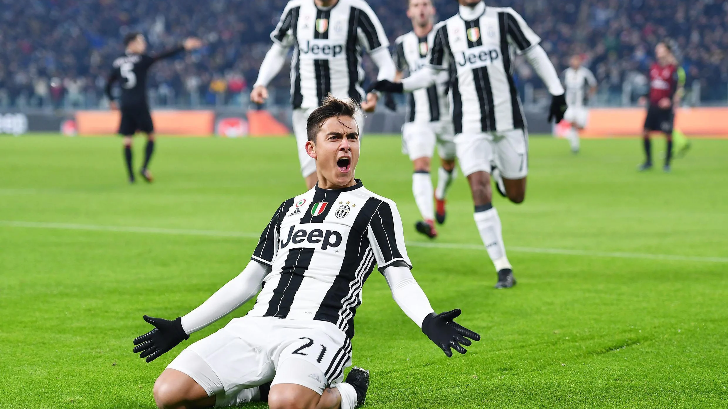 Dybala, celebrando un gol con la Juventus