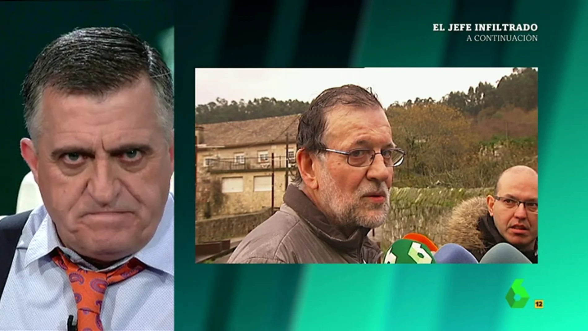 Frame 49.560103 de: El Intermedio descubre que Rajoy recurre siempre a la lluvia para huir de los problemas
