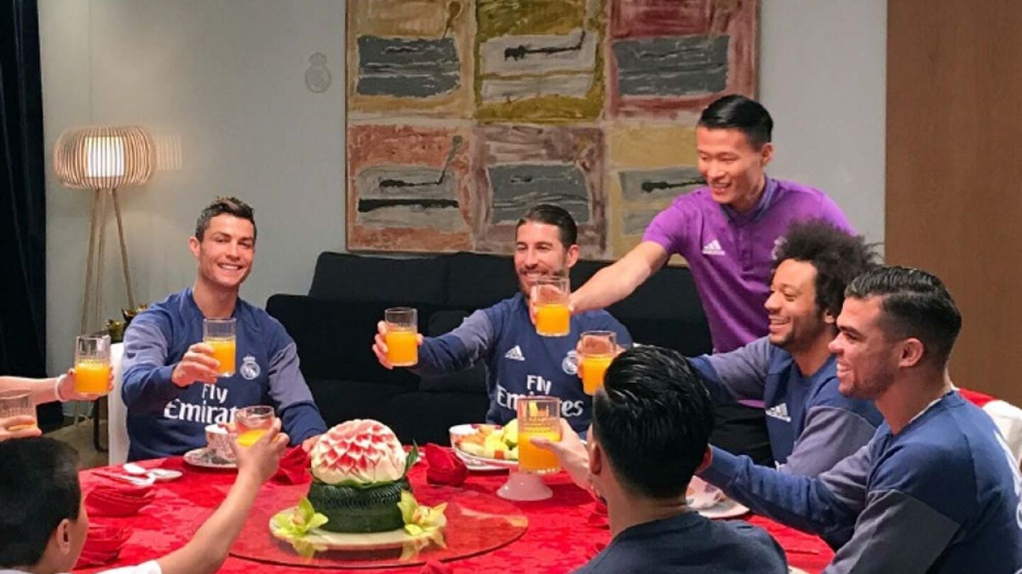 El Real Madrid celebra la entrada del A&ntilde;o Nuevo chino