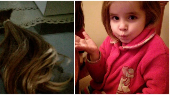 Alba, la pequeña que ha donado su larga melena a niños con cáncer Alba, la pequeña que ha donado su larga melena a niños con cáncer