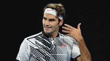 El tenista suizo Roger Federer, en el Open de Australia